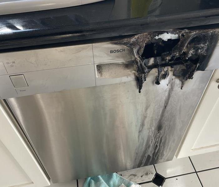 Dishwasher that caught fire
