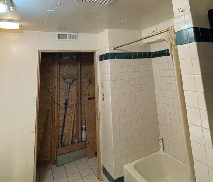 Bathroom with water damage 