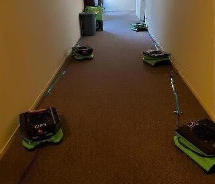Drying machines in hallway