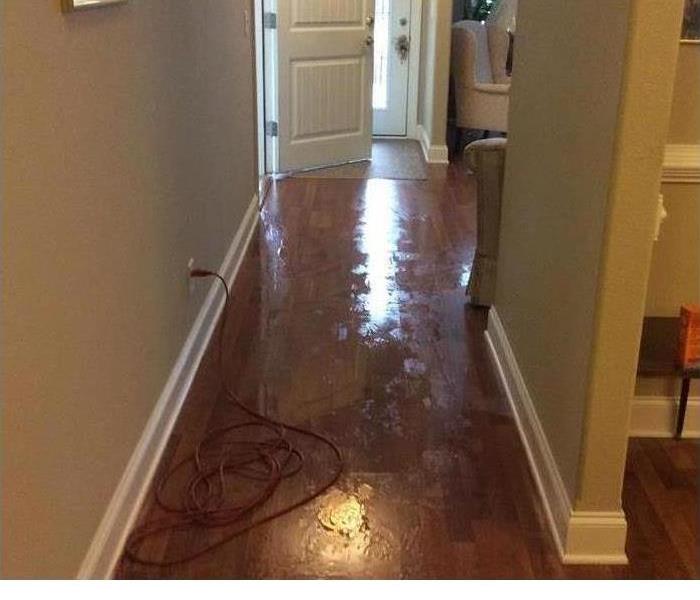 Water damage to a home in Burlingame.